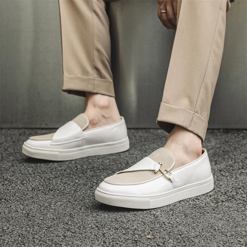 Высококачественная мужская повседневная кожаная обувь, удобные туфли на плоской платформе, большой размер 46, туфли без застежек для мужчин, Zapatos Para Hombres