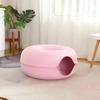 Donut Cat Bed Tunnel Interactive Bed Toy House for 2 Cats Felt Pet Cat Half Closed Cave Indoor Training Kennel Toy Pets Supplies