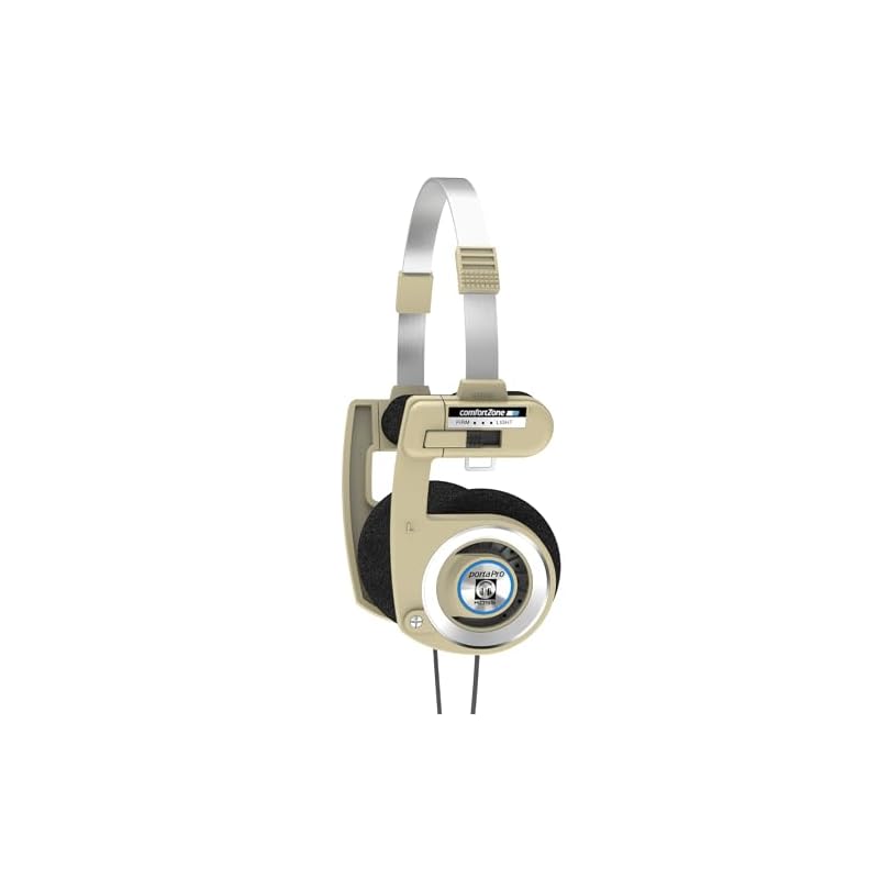 Проводные накладные наушники Koss Porta Pro Limited Edition Rhythm Beige со встроенным микрофоном, регулятором громкости, сенсорным пультом и жестким чехлом для переноски, разъем 3,5 мм,