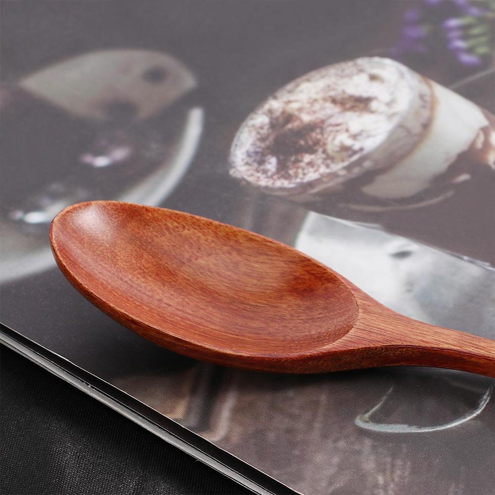 Adults Eating Japanese Style Long Handle Dinnerware Kitchen Utensil Cutlery Wooden Spoons Tableware