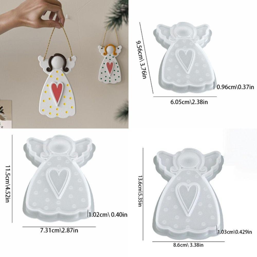 DIY Hanging Ornament Resin Pendant Mold Faceless Angel Plaster Mold Concrete Mould Craft Supplies