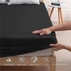 Waterproof Bed Sheet Mattress Cover Pad Solid Color Fitted Sheet with All-Around Elastic Rubber Band Bed Sheet No Pillowcases
