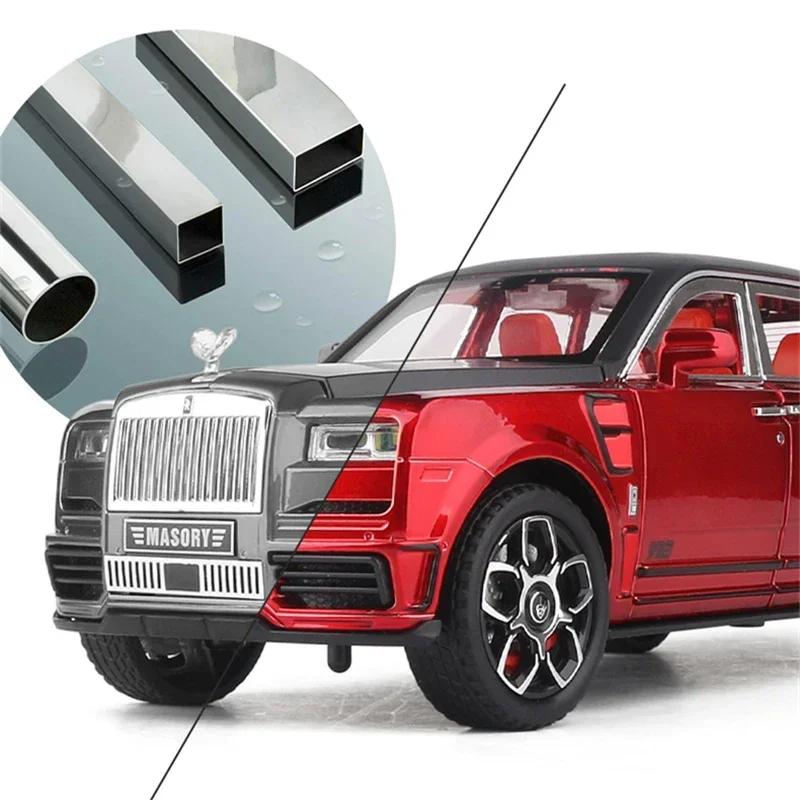 1:24 Роллс-Ройс Каллинан Масори Внедорожник Сплав Люксовая Модель Автомобиля Литье под Давлением Металлическая Игрушечная Модель Симуляция Звука и Света Подарок для Детей