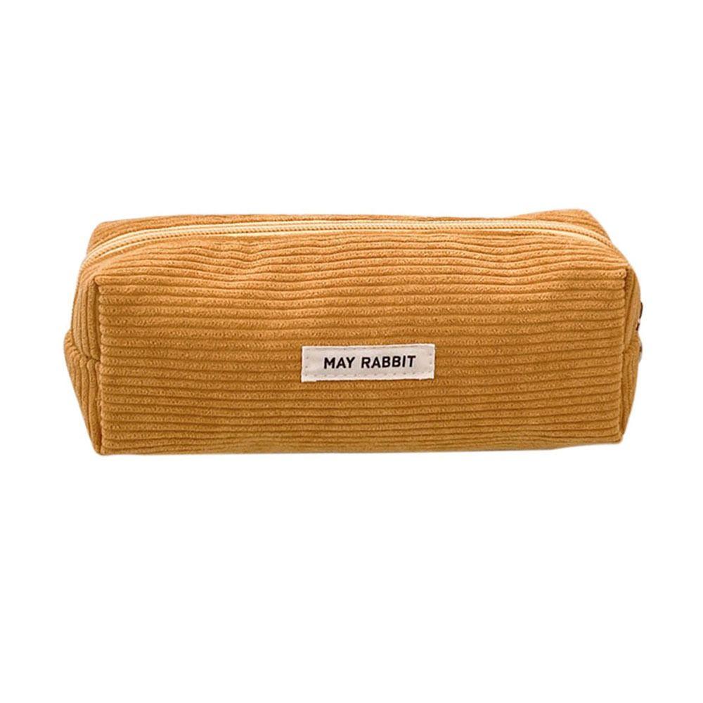 Large-capacity Stationery Storage Bag Corduroy Pen Pouch High Quality Pencil Box