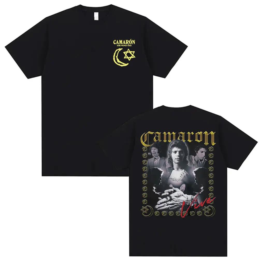 Rock Camaron De La Isla Album Tour Merch Tshirt 2026 Summer Unisexs Clothing Harajuku Retro Gothic Highquality Oversized Tshirt