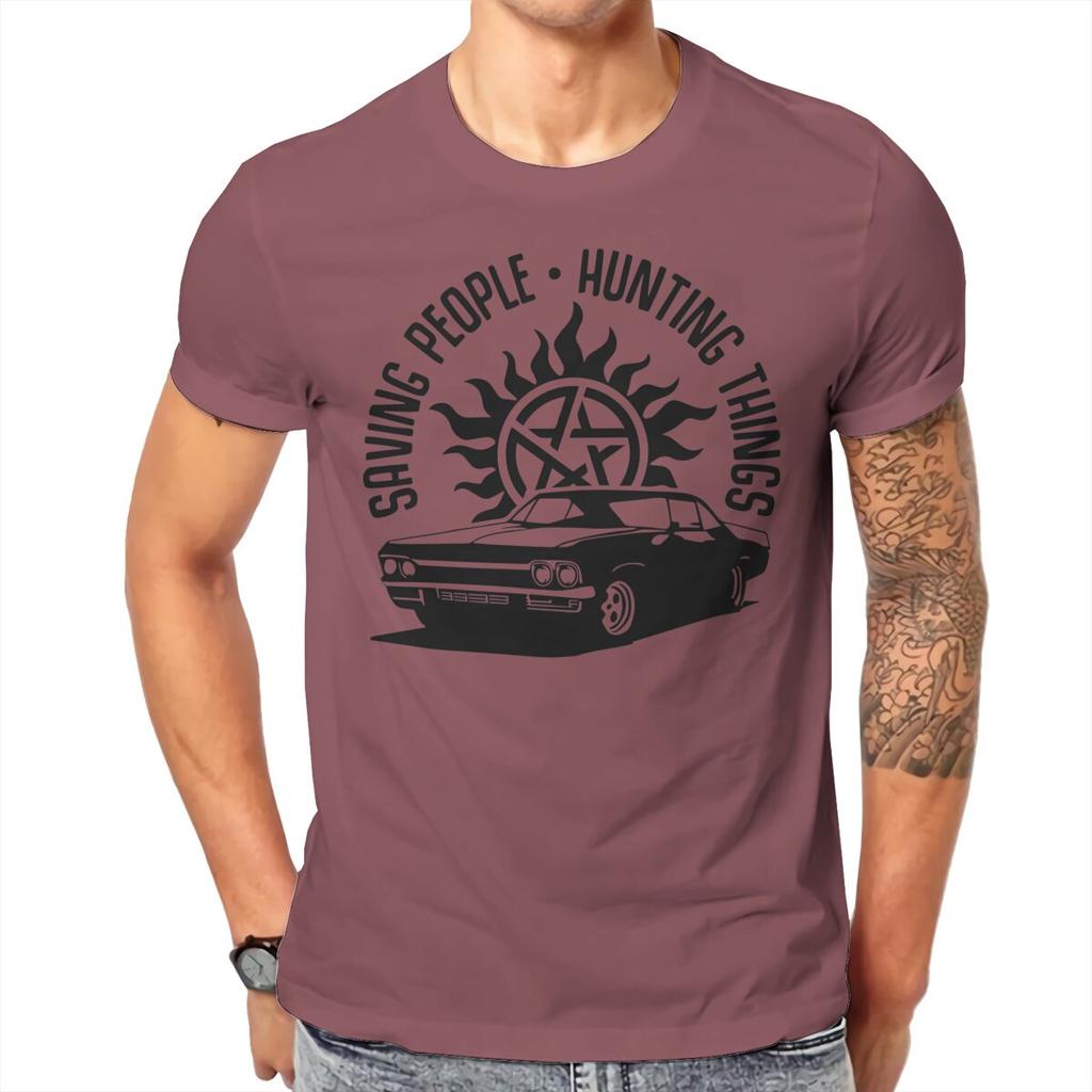 Supernatural Saving People Hunting Things T Shirt Unisex Tees Summer Clothing Cotton ONeck TShirt