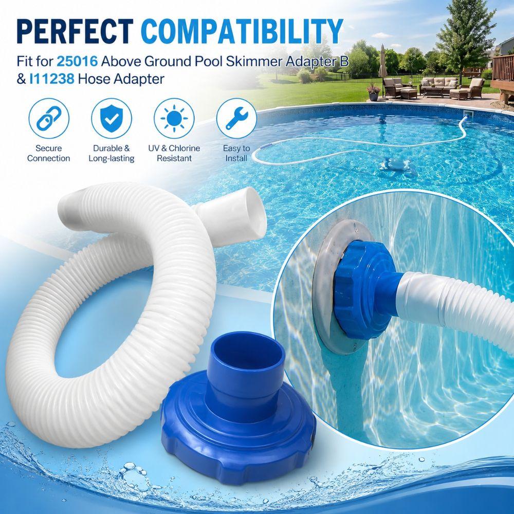 Leak-Proof Pool Skimmer Adapter Quick Connect Pool Replacement Part for Intex 25016