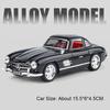 1:32 300sl 500k Игрушки-модели из сплава Литая под давлением машина Открывающиеся двери со звуком и светом Инерционный механизм Миниатюрные винтажные автомобили Подарки на день рождения для мальчика