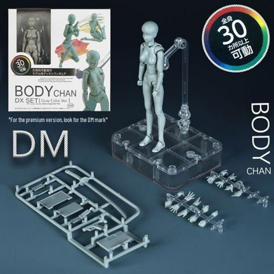 SHF Делюкс Серые Подвижные Мужская и Женская Набросочные Фигуры для Рисования и Манги