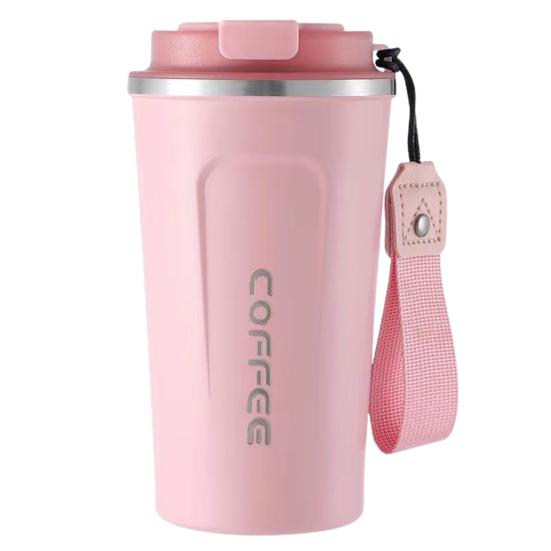 510ML Travel Coffee Mug Spill Proof with Seal Lid Insulated Eco-friendly Easy One-handed Drinking Stainless Steel Cup