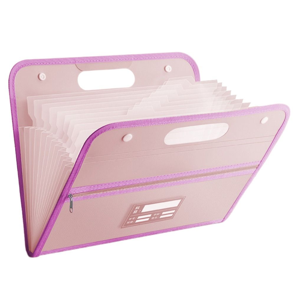 Pockets Portfolio Waterproof File Organizer Test Paper Storage Folder Document Bag A4 File Folder