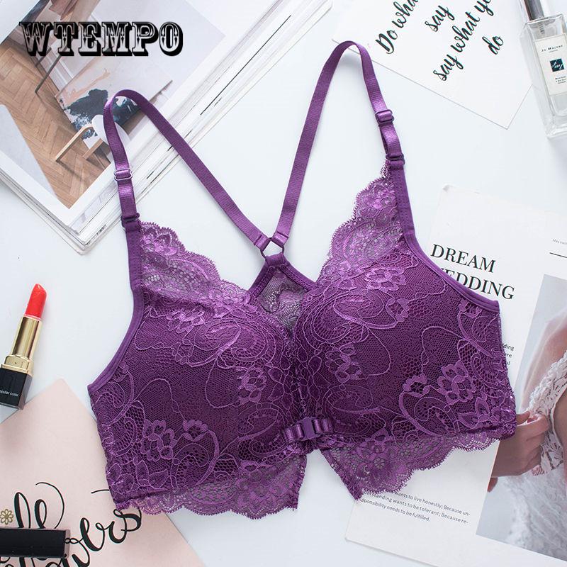Women Sexy Underwear Lace Flower Hollow Out Bras Women's Seamless Push Up Bra Ladies Intimates