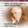 CD BÉLA BARTÓK, BARNABÁS KELEMEN, ZOLT - Sonatas For Violin & Piano Nos 1, 2 HSACD32515 Hungaroton 2012 Hungary Classical Used
