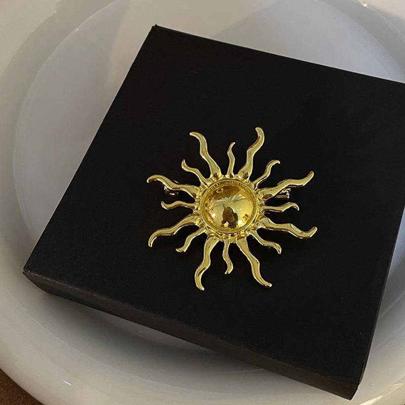 Простая брошь Золотой Бог Солнца для женщин и мужчин, аксессуары для пальто, женские винтажные броши, ювелирные аксессуары, подарок