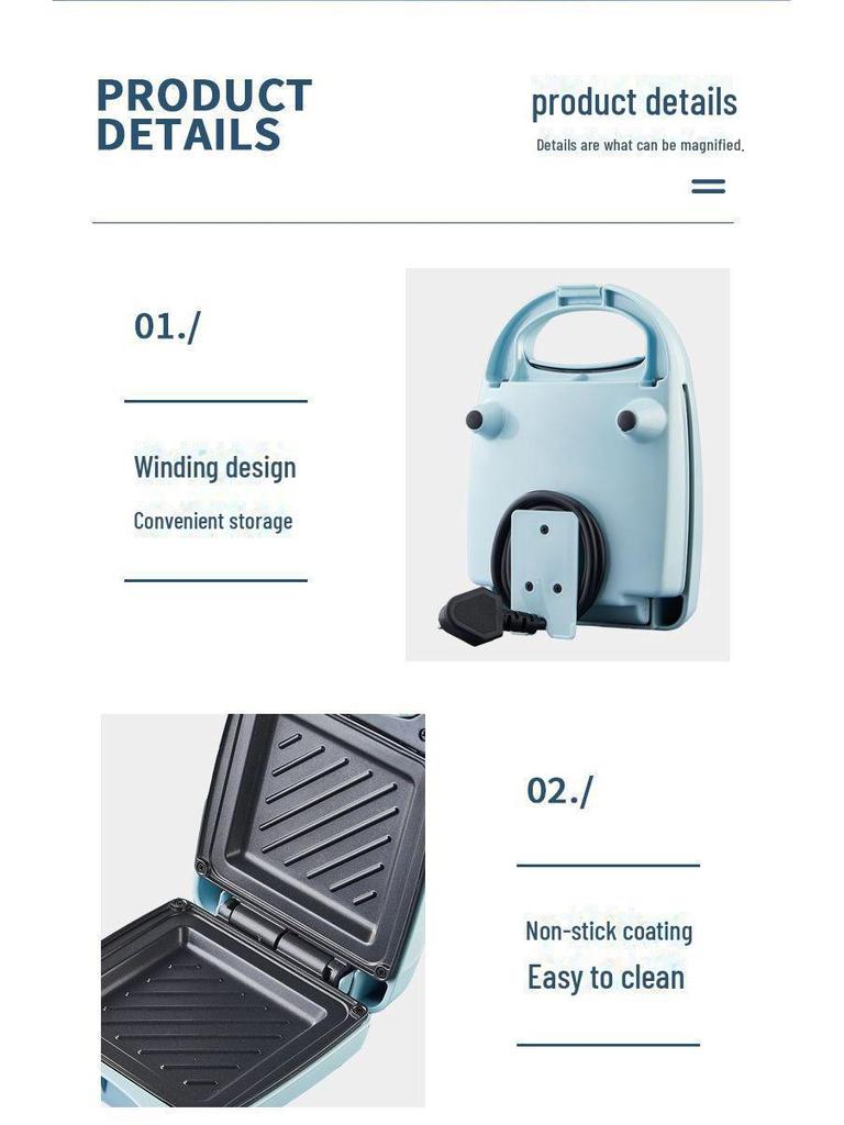 Multifunctional Electric Sandwich Toaster - Home Breakfast Machine