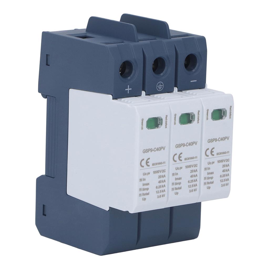 Устройство защиты от перенапряжения 40KA 3P SPD Фотоэлектрический протектор Установка на DIN-рейку DC 1000V