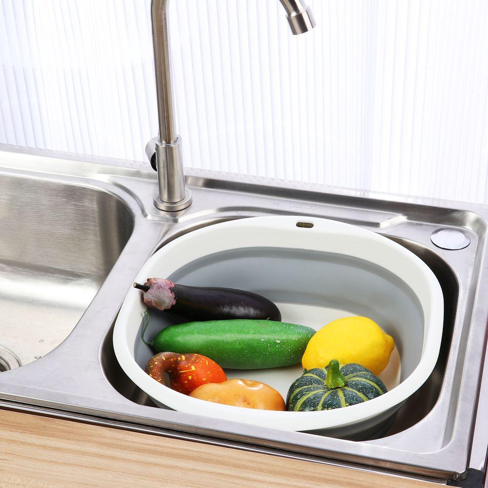 Подвесной дизайн Складная раковина для мытья посуды Складной умывальник Инструмент для уборки на пикнике Складной таз для мытья