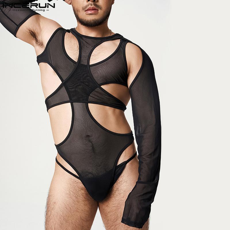 INCERUN Летний прозрачный мужской жилет, комбинезон, скинни