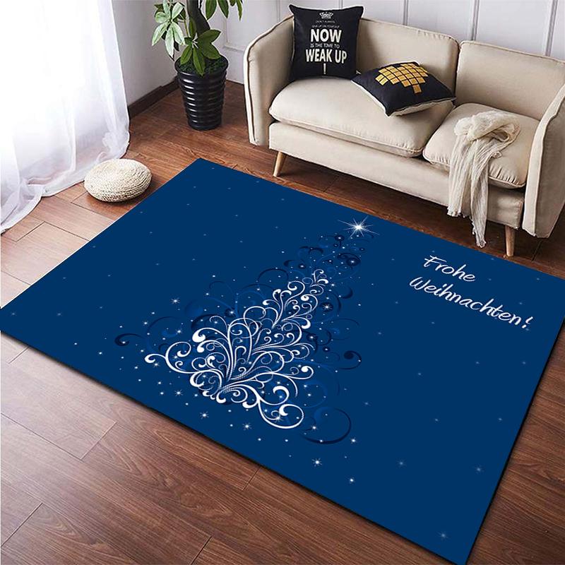 Рождественский большой ковер с HD-печатью, ковер для гостиной, спальни, украшение дивана, нескользящие коврики, дропшиппинг Alfombras