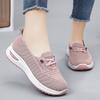 Women's Breathable Knitted Mesh Slip-On Sneaker Woman Lace Up Orthopedic Low Top Soft Loafer Shoes Big Size 43 Platform Trainers