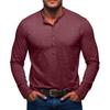 Men'S Button Up Long Sleeved Fashionable Casual Sports Top