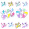 4pcs 24mm Acrylic Heart Loose BeadsvDrop Oil Clear Pointed Beads DIY Bracelet Mobile Phone Chain Accessories