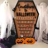 Halloween Countdown Calendar Wooden Sign for Decoration