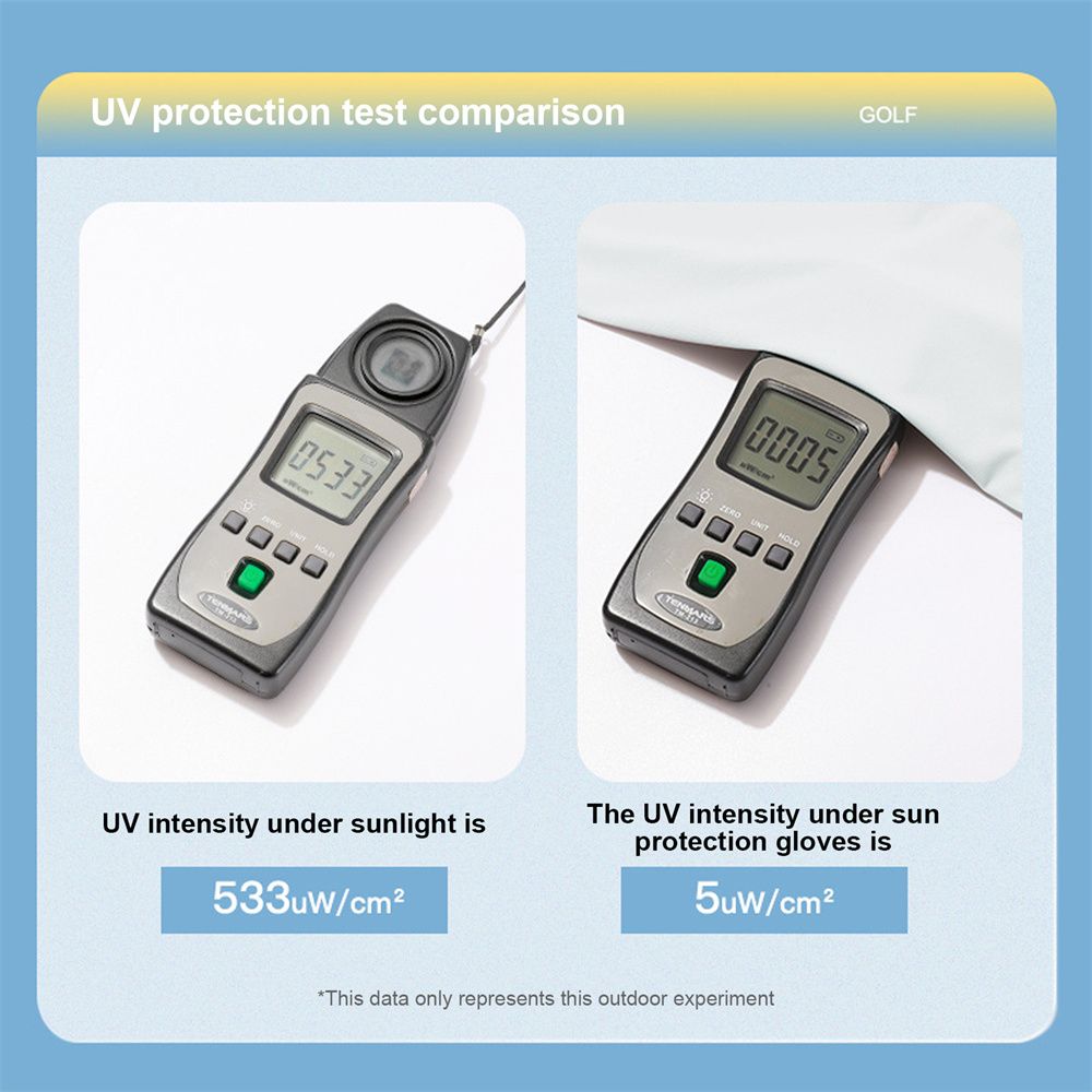 Left Hand Sunscreen Ice Silk Women Golf Gloves Golf Gloves Sports Gloves Golf Half Finger Glove