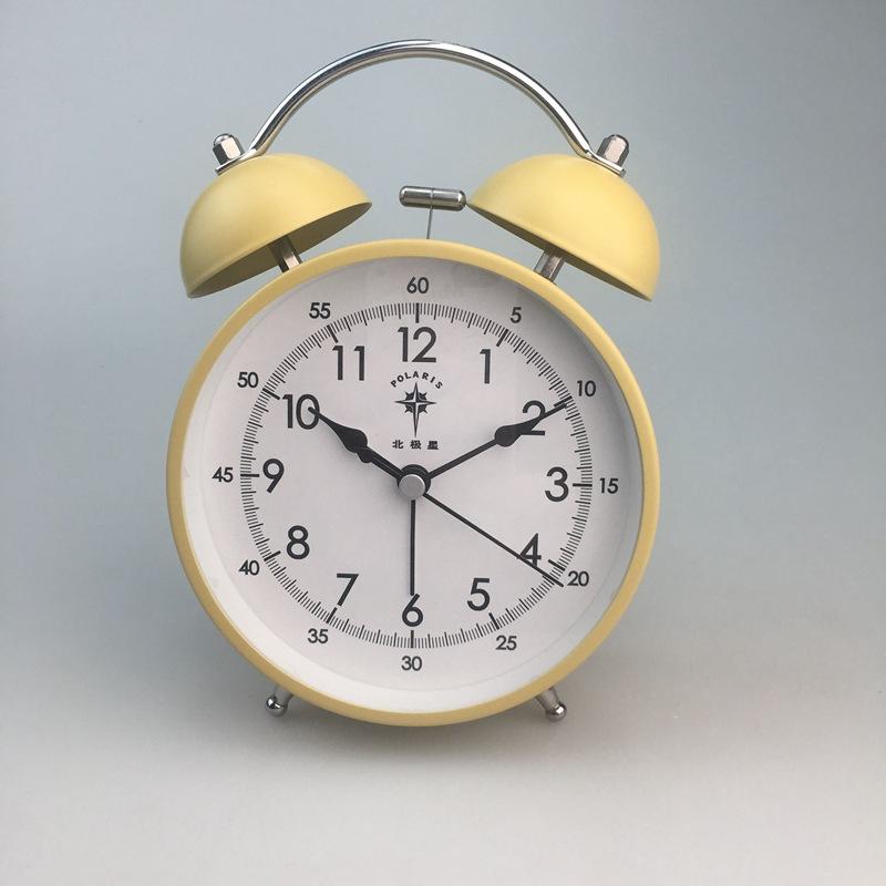 Double Bell Metal Alarm Clock Candy Color Big Ringtone Alarm Clock Double Bell Metal Shell
