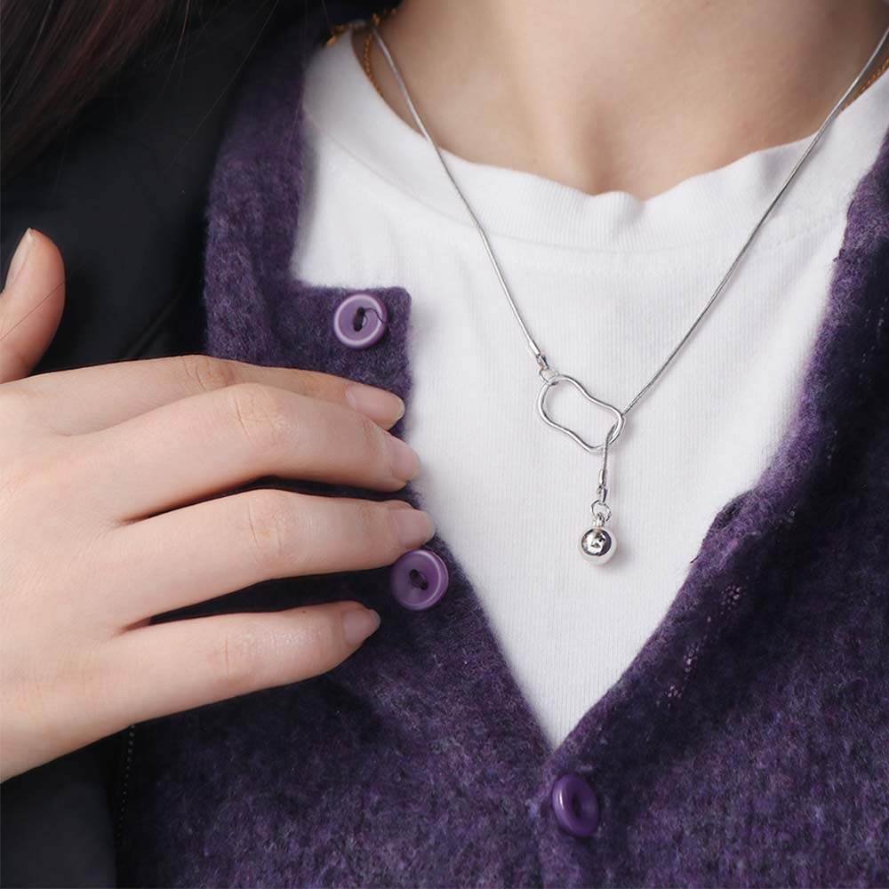 Exquisite Triangle Pendant Necklace Elegant Long Necklace Unique Tassels Necklace Daily Wear