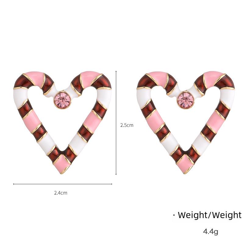 Kenjie Christmas Love Butterfly Oil Drop Earrings - Women's European & American Party Accessory