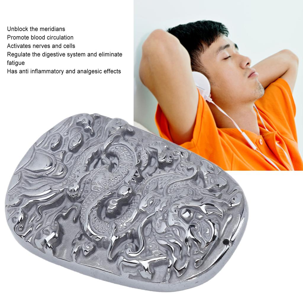 Natural Terahertz Pendant Dragon Pattern Carved Energy Stone Pendant for Making Jewelry