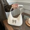 Bow Korean Version Gentle Shoulder Bag Women 2025 Niche New Versatile Ins Underarm Dumpling Bag Foreign Style