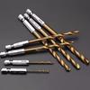 Hex Shank Twist Drill Bit Titanium Woodworking Drill Bit Portable Hole Opener Drill