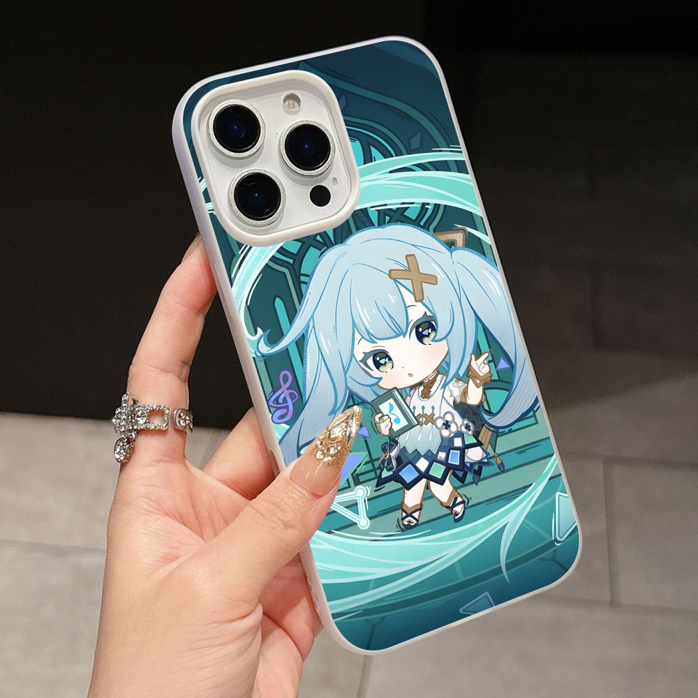 Game GI Faruzan Jelly Double layer White Mobile Phone Case for iPhone 17 16 15 14 13 12 11 Air Pro Max Plus Protective
