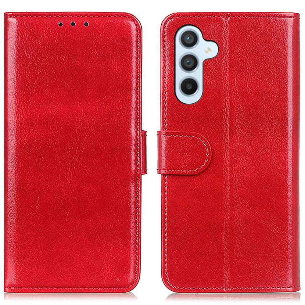 Для Samsung Galaxy S24 FE Чехол Кошелек из ПУ кожи Текстура Crazy Horse Чехол для телефона
