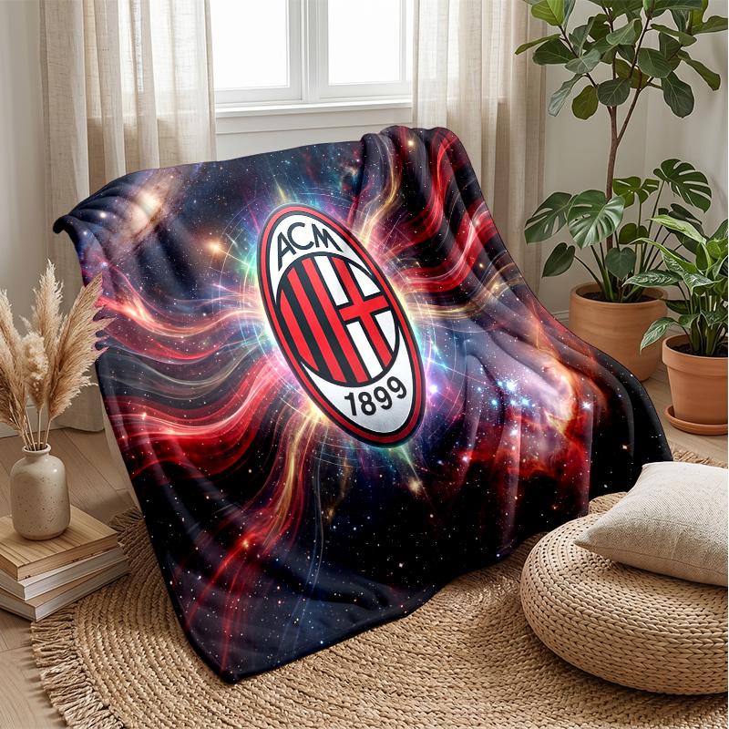 AC Milan Theme blanket Soft Flannel Blanket Plush Throw Blanket Cozy Sofa Bed Blanket for Home Decor