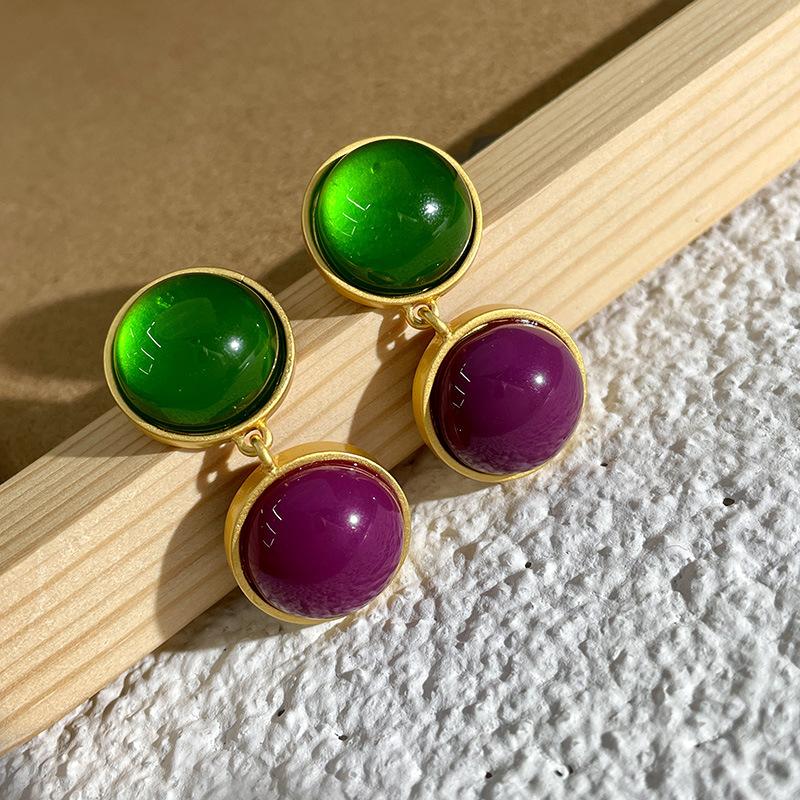 Классические серьги среднего размера для женщин и девочек с эмалью и цветком, серьги-клипсы, винтажные элегантные женские вечерние аксессуары для банкетов высокого класса, ювелирные изделия