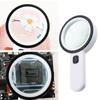 30X Magnifier Handheld LED Glasses with Illumination Microscope Magnifying Glass Lens Reading Jewelry Glass Repair Tool