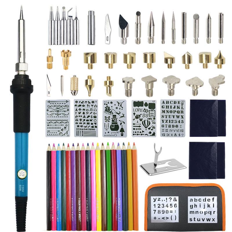 Набор из 71 ручки для пирографии с регулируемой температурой, соответствующих стандартам США/ЕС/Великобритании.