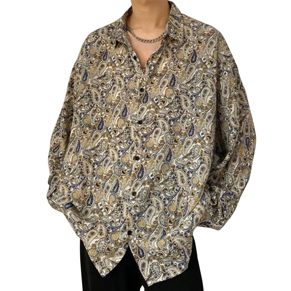 Second Roots Shirt with and Zebra and Unique for Spring and Men's Floral, Paisley, Prints, Multi-Purpose, Bright, Autumn, Yellow, 5A-R01-YE2XL