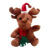 Reindeer Stuffed Plush Doll Toy with Music Cartoon Adorable Animal Toy Christmas Decoration 20cm (With Christmas Songs)