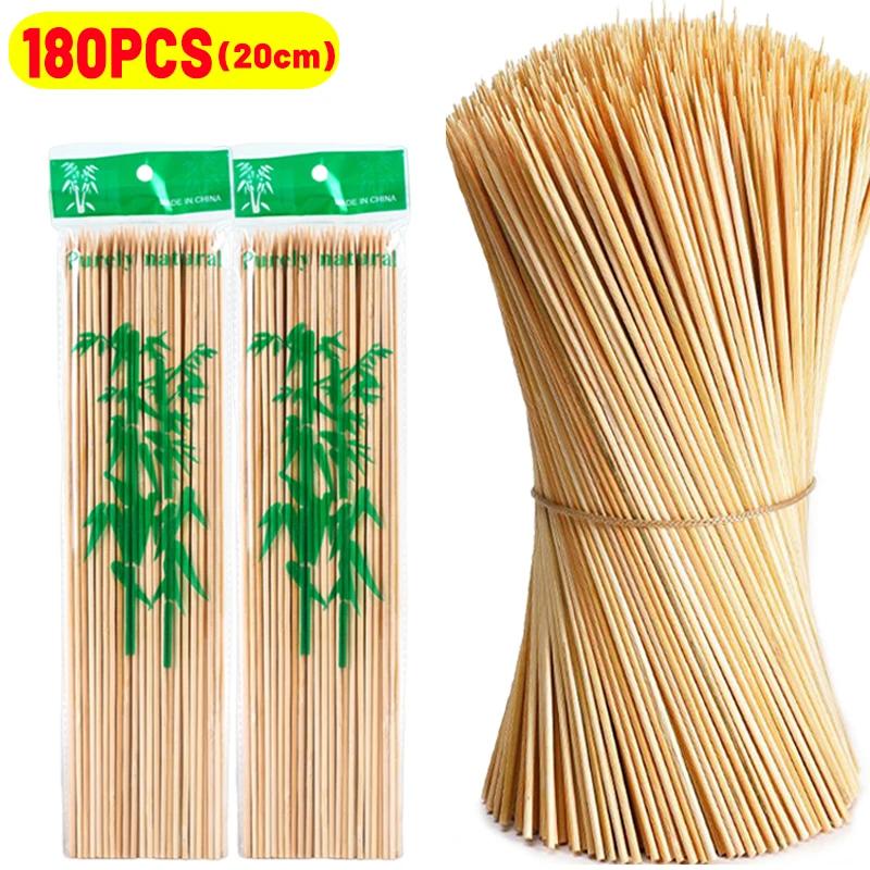 15/20/25/30 см бамбуковые шпажки палочки пищевая бамбуковая палочка одноразовая натуральное дерево длинная палочка для кухни барбекю фрукты жареные
