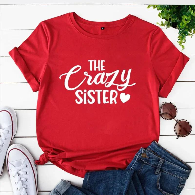 Family Reunion Women Clothes Funny Matching Sisters Print T Shirt Tee Basic Harajuku Ulzzang Y2K Top Weekend Graphic Red Tshirt
