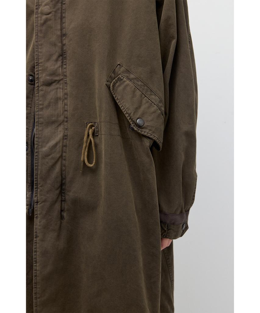 HATCHINGROOM Mods Parka Over Dyed Mud Khaki