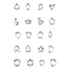 20Pcs Durable Stainless Steels Holiday Christmas Cookie Molds Assorted Shape For Festives Baking And Family Activity