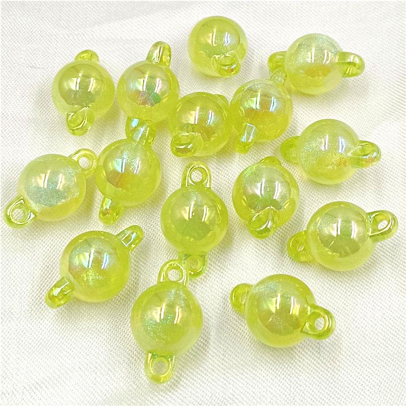 Браслет УФ-тонкое мигание, двойное ожерелье с ушным отверстием, аксессуары, 10 шт., креативные подвески ручной работы, разъем, круглые бусины, изготовление ювелирных изделий, материал «сделай сам»