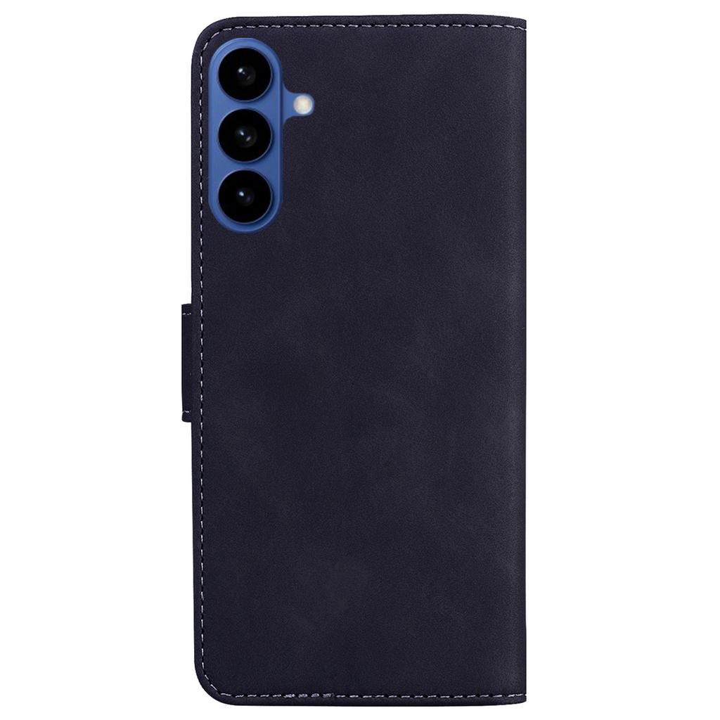 For Samsung Galaxy S26+ Case Solid Color Leather Wallet Phone Cover