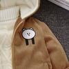 Children's Warm Cotton-padded Winter Thick Coat Cute Bear Shape Baby Corduroy Hooded Zip Jacket