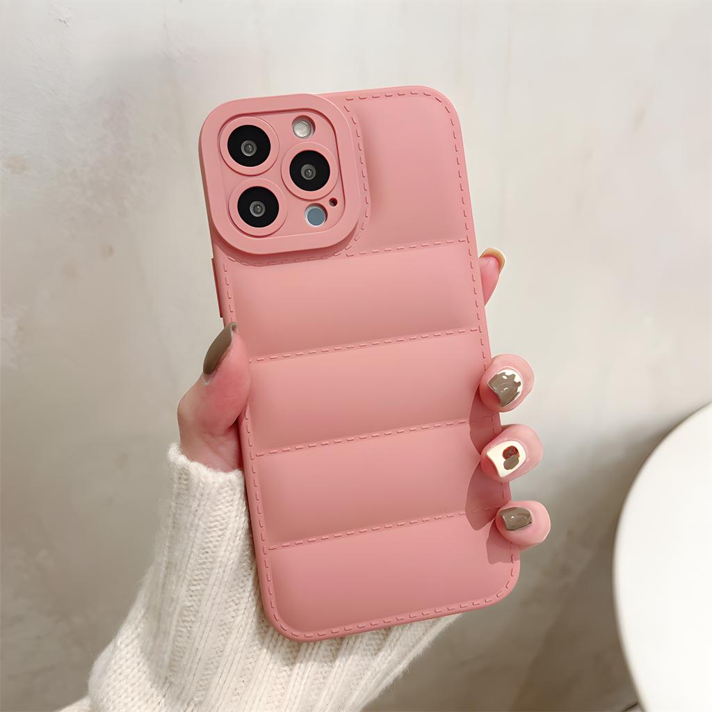 Dropshipping TPU Mobile Phone Case Down Jacket Design for iPhone 14 Pro Max 17 AIR